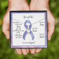 Esophageal Cancer Warrior | Ribbon Necklace | Gift for Support, Fighter, Survivor