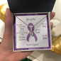 Hodgkin's Lymphoma Warrior | Ribbon Necklace | Gift for Support Survivor, Fighter