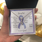 Esophageal Cancer Warrior | Ribbon Necklace | Gift for Support, Fighter, Survivor