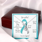 Cervical Cancer Warrior | Ribbon Necklace | Gift for Survivor, Fighter, Support