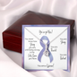 Esophageal Cancer Warrior | Ribbon Necklace | Gift for Support, Fighter, Survivor