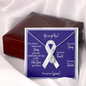 Lung Cancer Warrior | Ribbon Necklace | Gift for Survivor, Fighter, Support