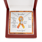 Kidney Cancer Warrior | Ribbon Necklace | Gift for Survivor, Fighter, Support