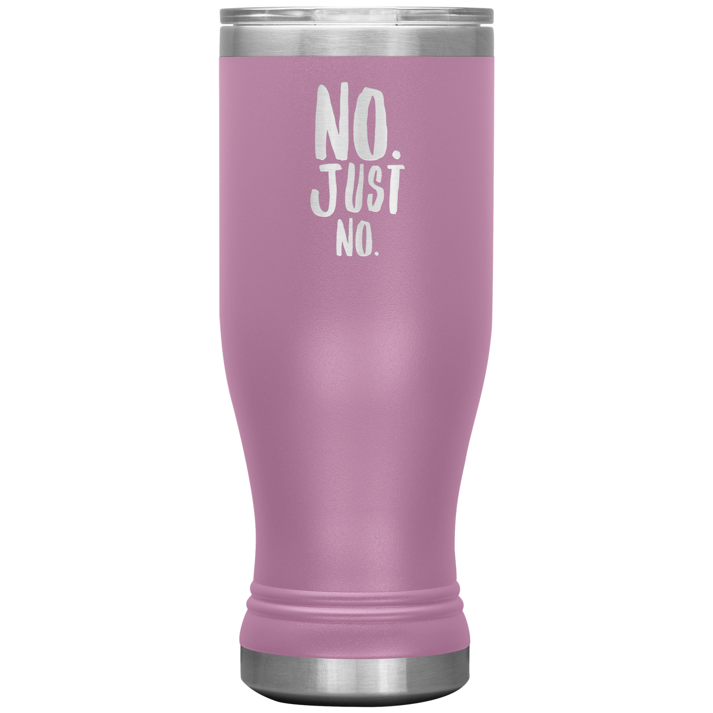 "No. Just No." 20 oz. Insulated Stainless Steel Boho Tumbler with Lid