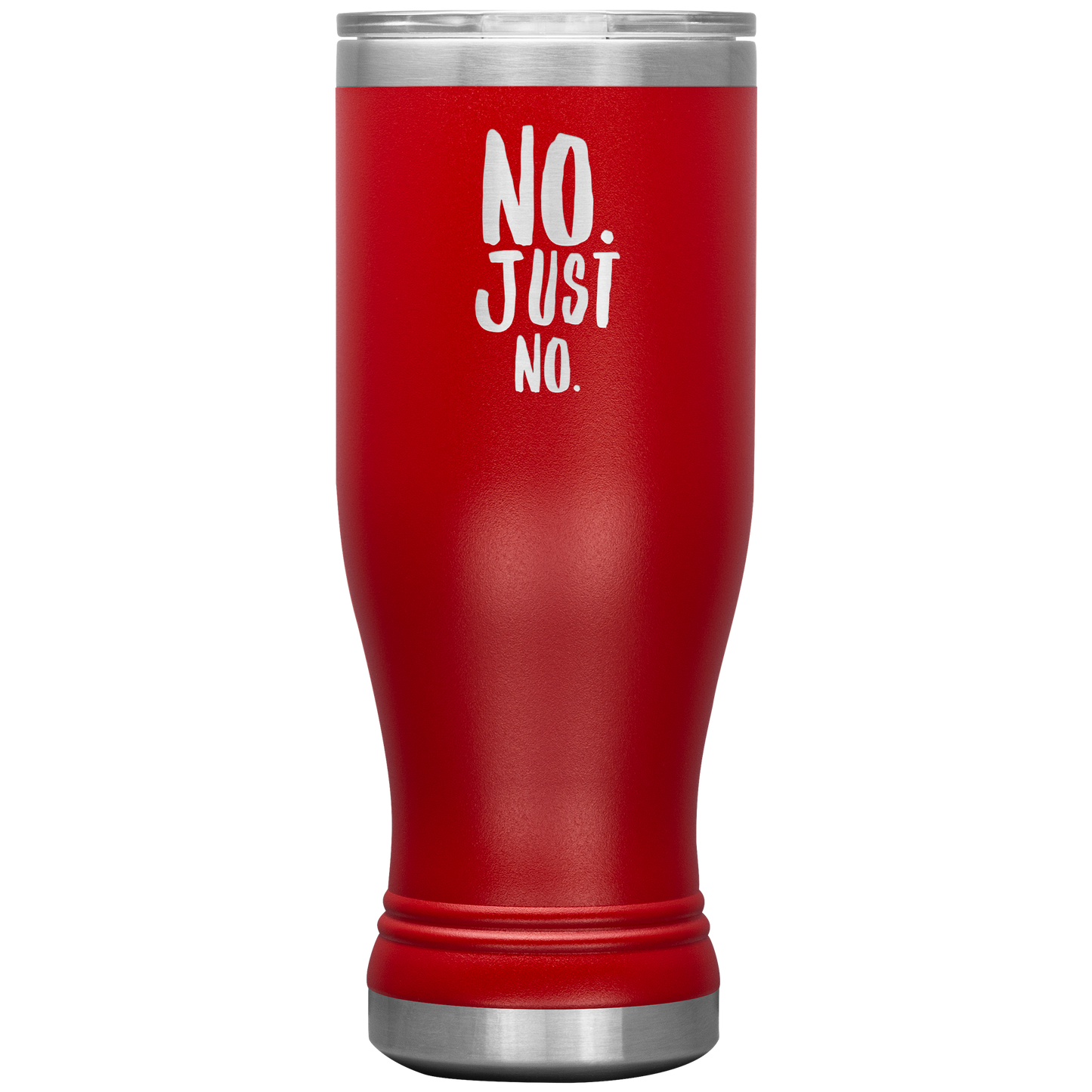 "No. Just No." 20 oz. Insulated Stainless Steel Boho Tumbler with Lid