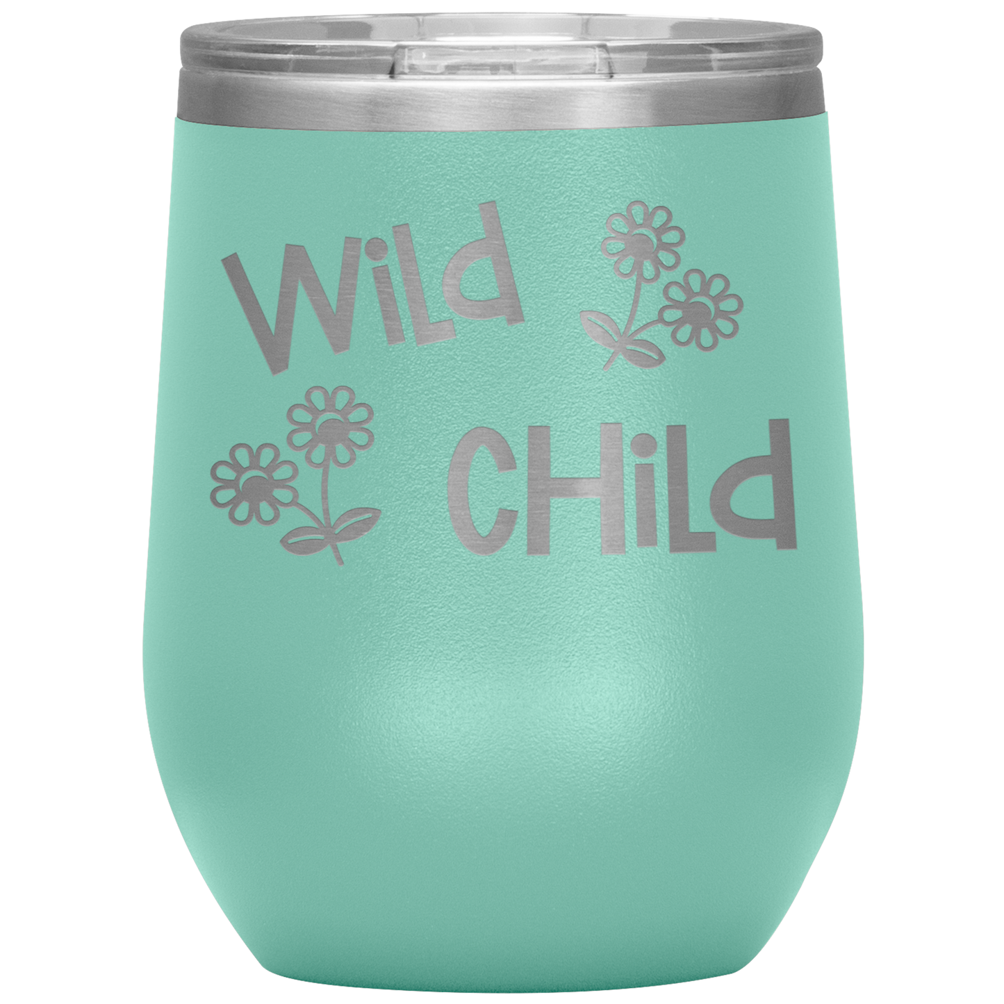 "Wild Child" 12 oz. Insulated Stainless Steel Wine Tumbler with Lid