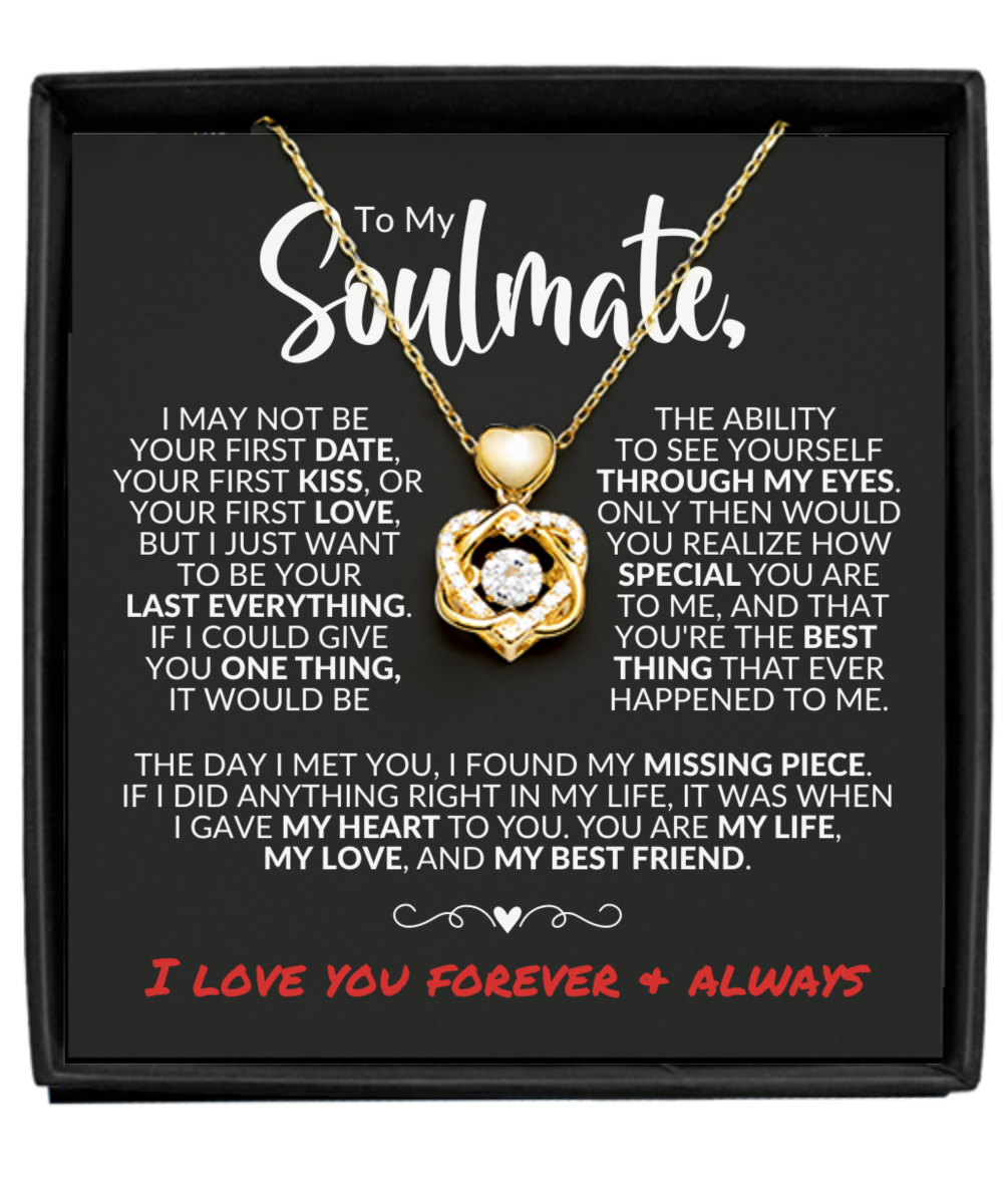 To My Soulmate | Last Everything | Heart Knot Necklace