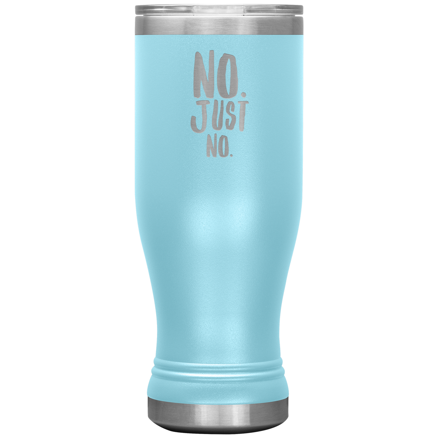 "No. Just No." 20 oz. Insulated Stainless Steel Boho Tumbler with Lid