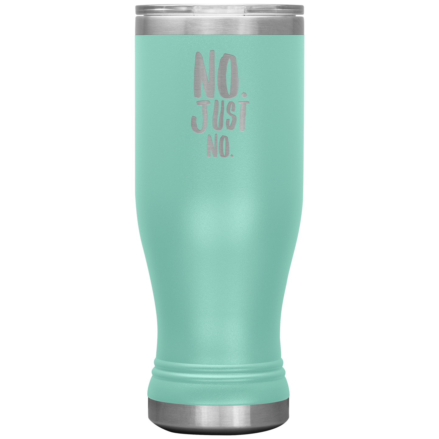 "No. Just No." 20 oz. Insulated Stainless Steel Boho Tumbler with Lid