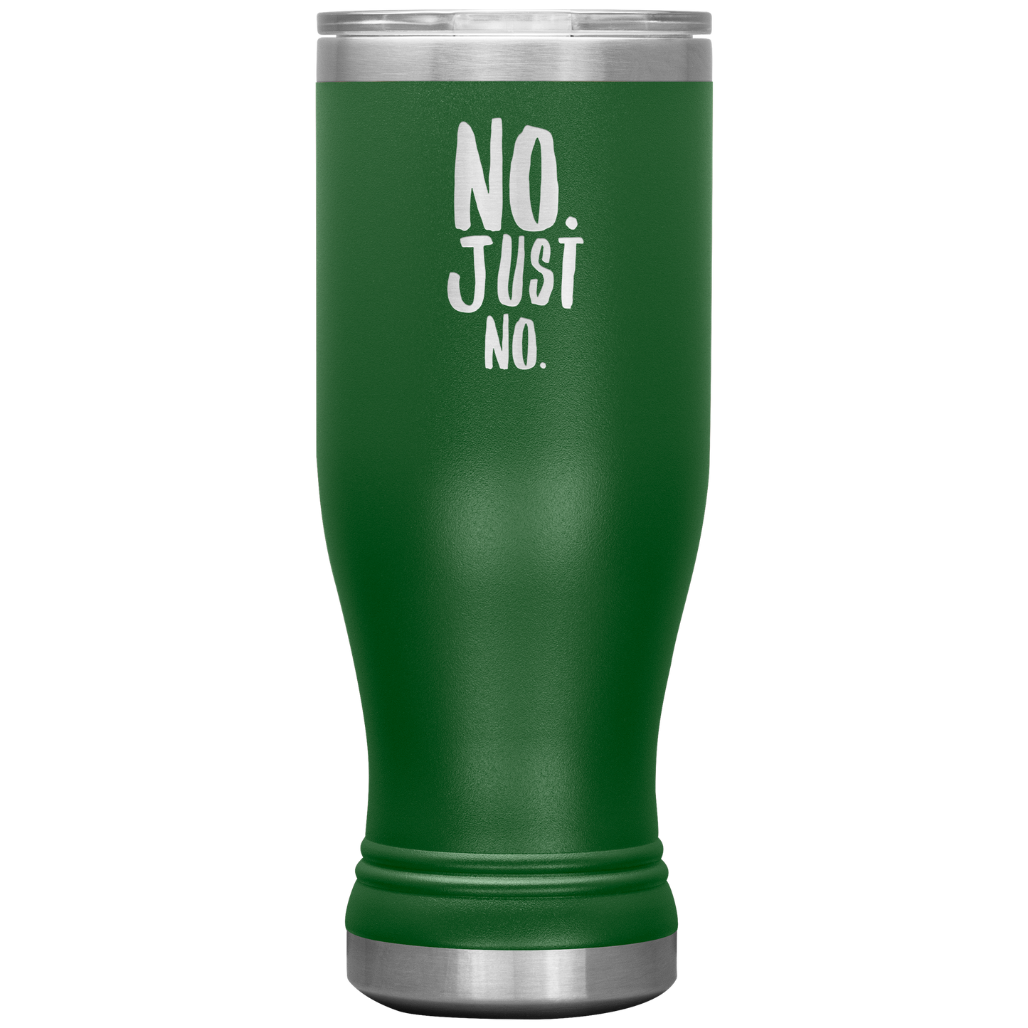"No. Just No." 20 oz. Insulated Stainless Steel Boho Tumbler with Lid