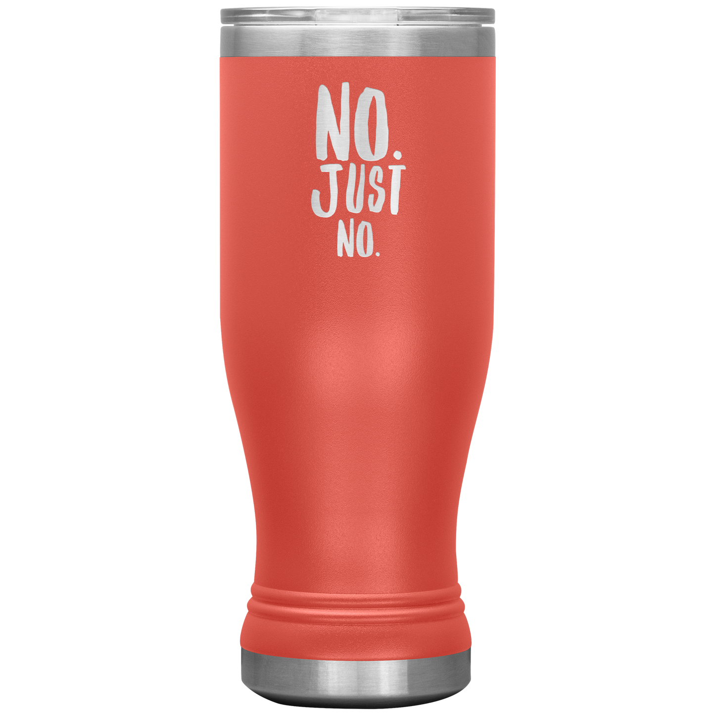"No. Just No." 20 oz. Insulated Stainless Steel Boho Tumbler with Lid