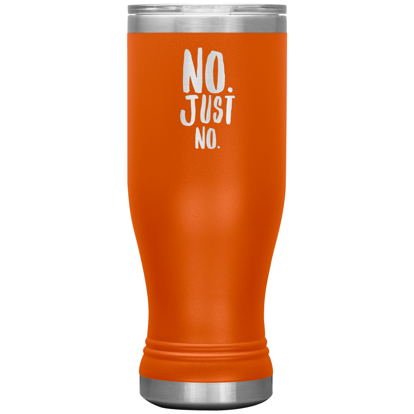 "No. Just No." 20 oz. Insulated Stainless Steel Boho Tumbler with Lid