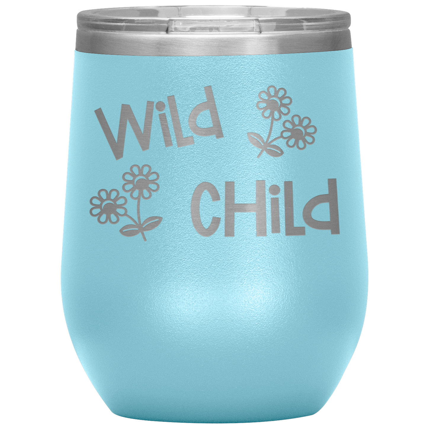 "Wild Child" 12 oz. Insulated Stainless Steel Wine Tumbler with Lid