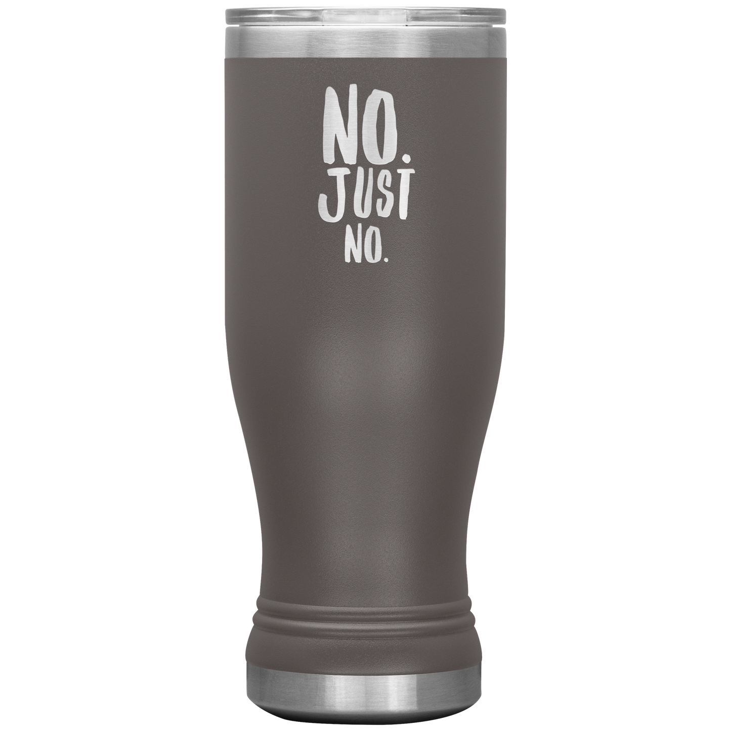 "No. Just No." 20 oz. Insulated Stainless Steel Boho Tumbler with Lid