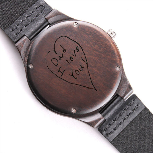 DELETE Personalized Watch for Dad | Handwritten Gift for Father's Day | Custom Engraved Watch for Dad, Grandpa, Papa, Nonno, Uncle, Bonus/Step Dad