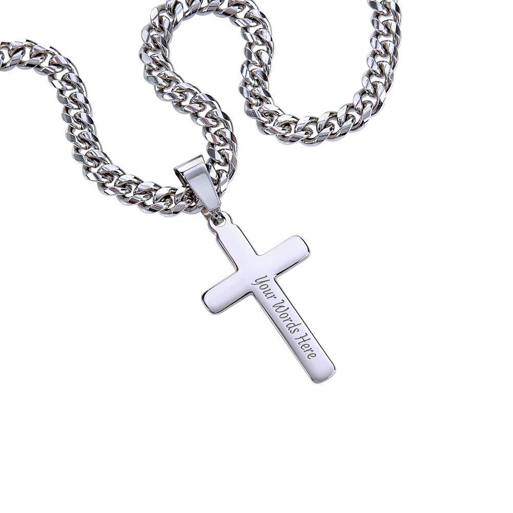 Cross Necklace with Cuban Chain TEMPLATE