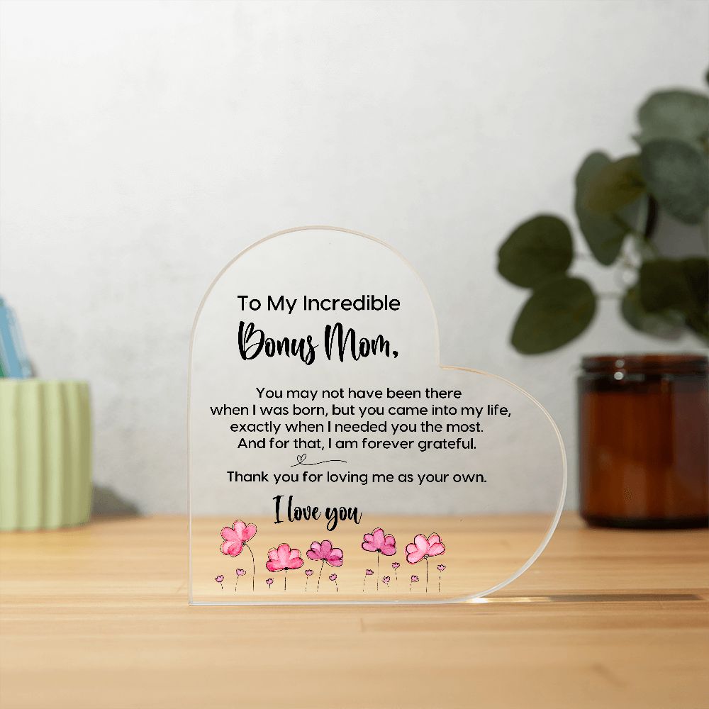 Canvas for Bonus Mom Step Mom Gift Bonus Mom Wall Art, Present