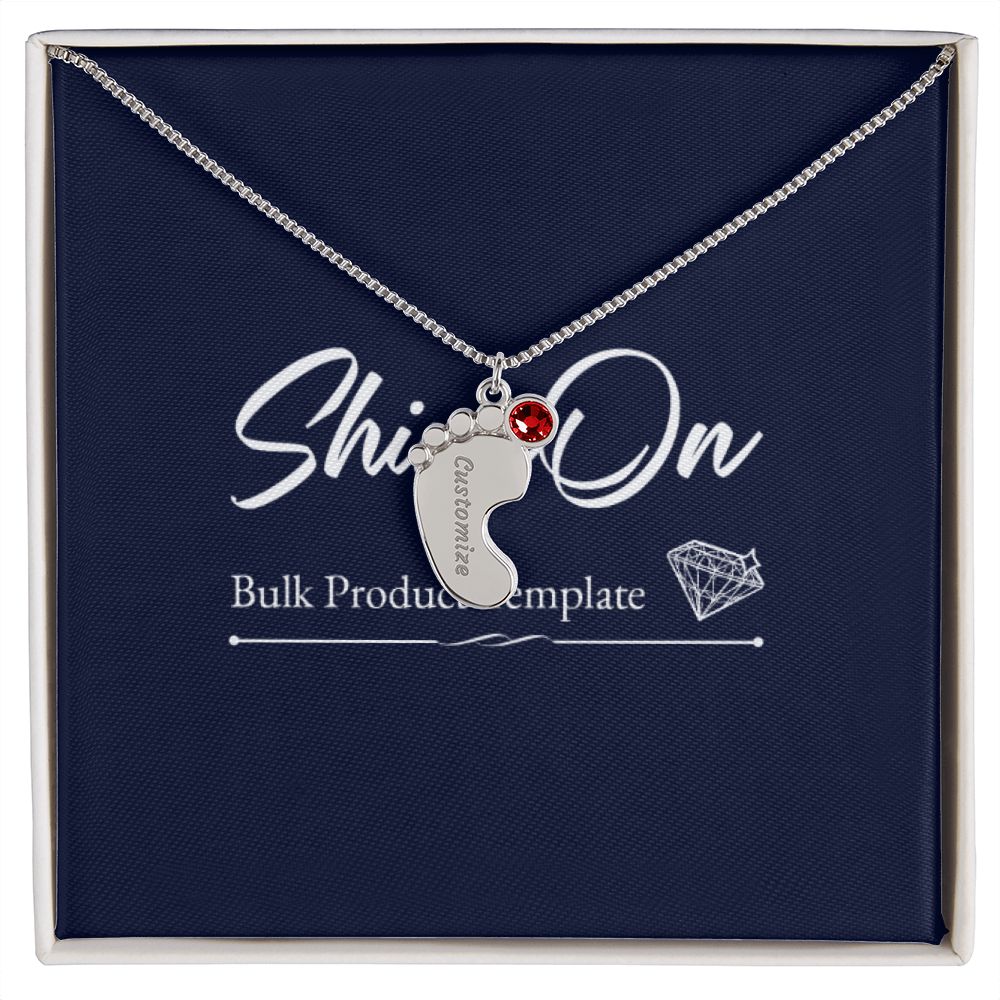 Baby Footprint Necklace TEMPLATE