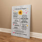 To My Daughter | You Are My Sunshine | Canvas Wall Art