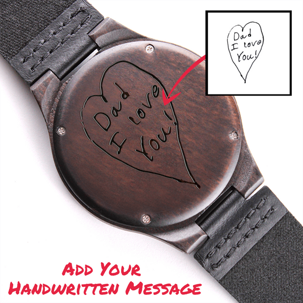 Custom handwriting engravable personalized watch, Perfect for hotsell Dad or Grandpa