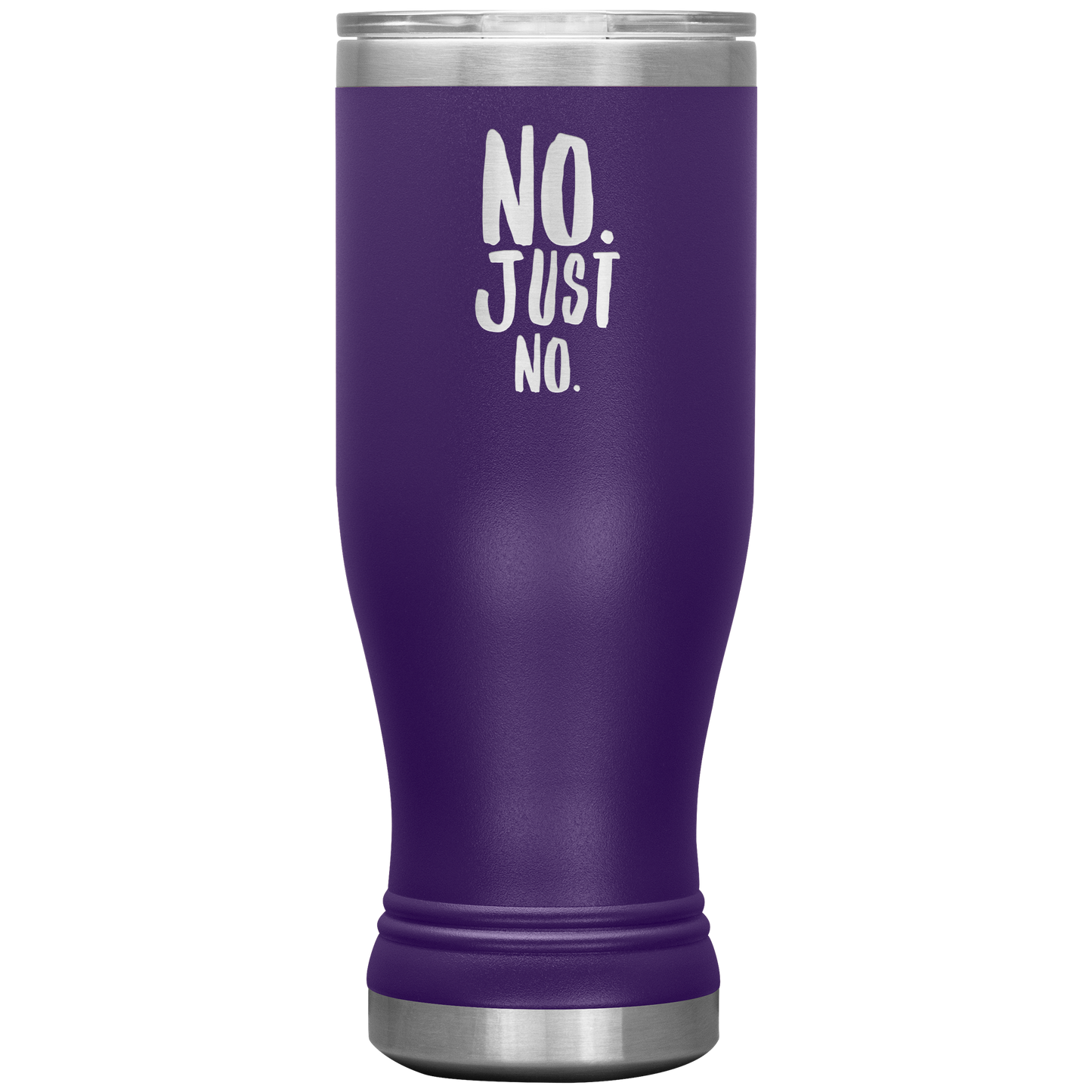 "No. Just No." 20 oz. Insulated Stainless Steel Boho Tumbler with Lid
