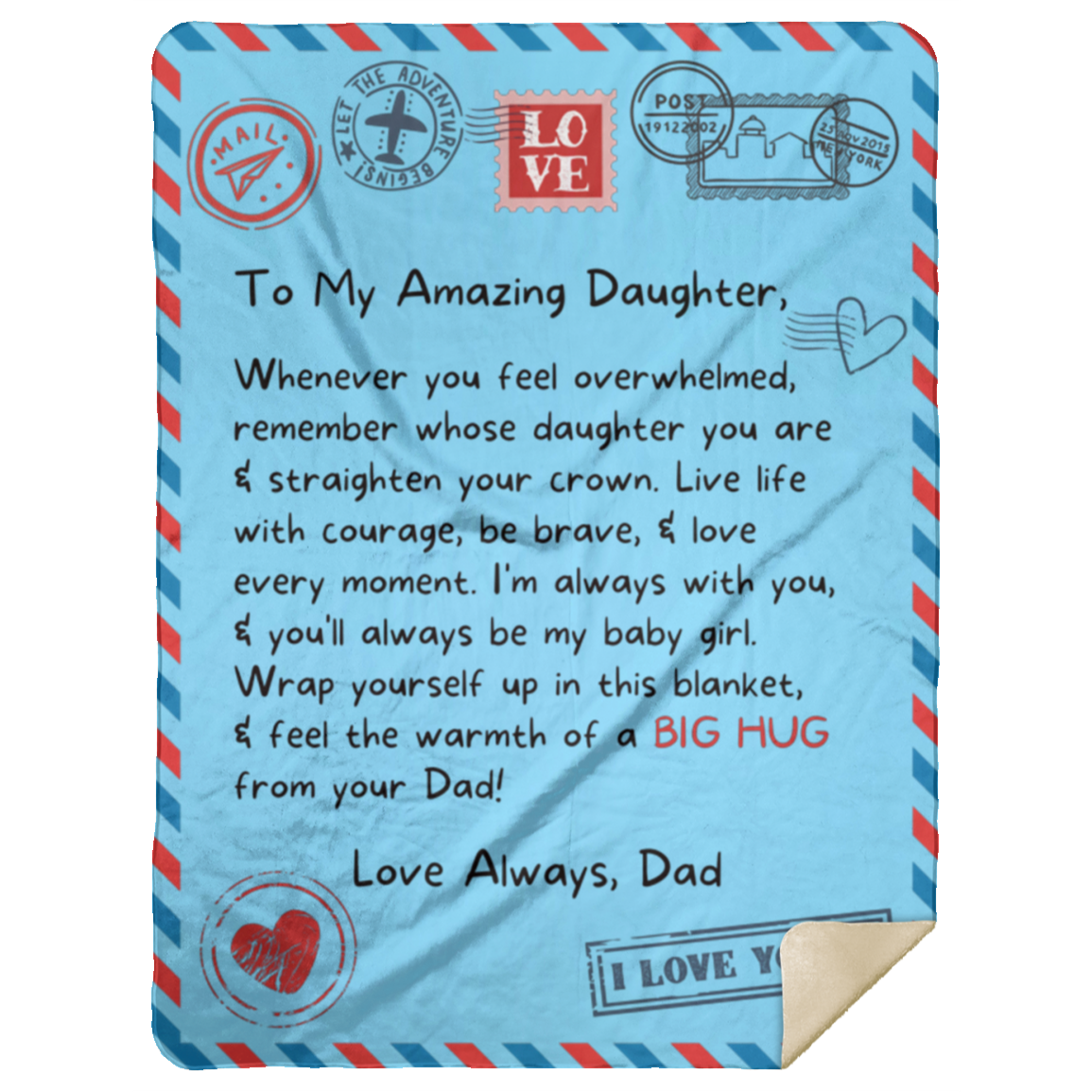 To My Daughter | Straighten Your Crown | Blanket from Dad