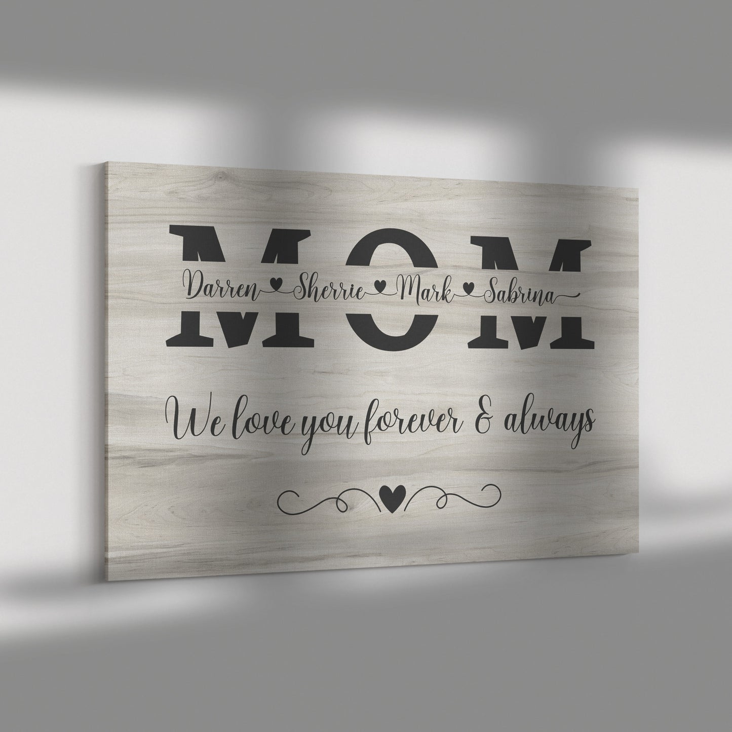Personalized Gift for Mom | Custom Canvas Print with Children's Names