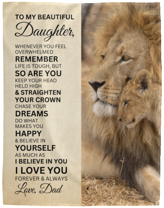 To My Daughter | I Believe in You | Blanket from Dad