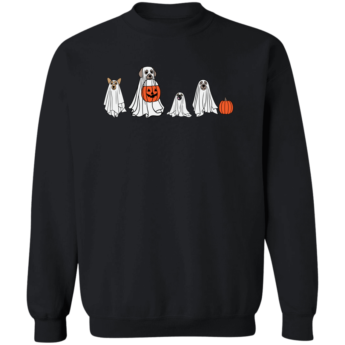 Halloween Ghost Dogs Crewneck Sweatshirt