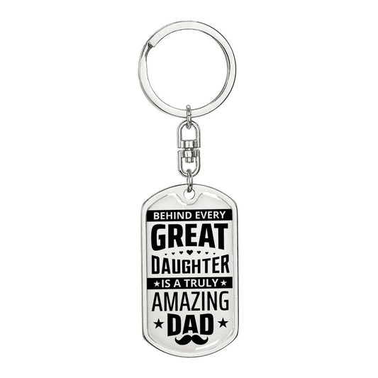 Truly Amazing Dad Keychain