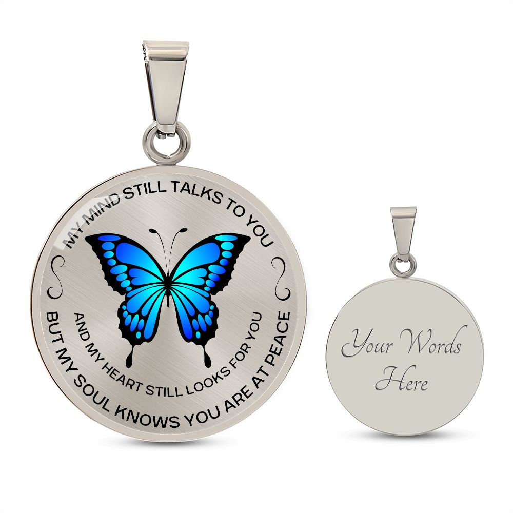 Butterfly Pendant Remembrance Necklace | Loss of Loved One Memorial Gift