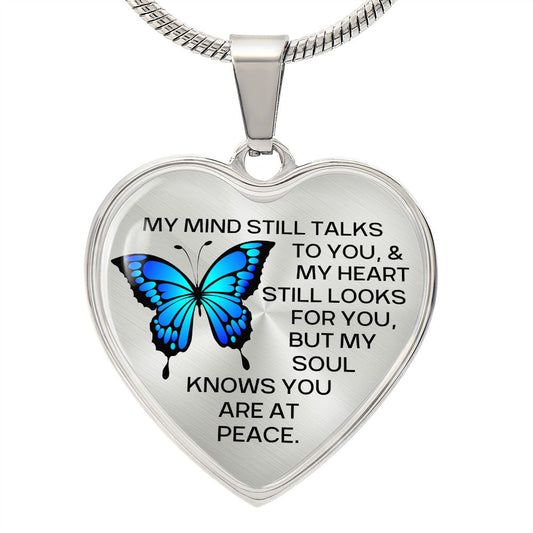 Butterfly Heart Remembrance Necklace | Loss of Loved One Memorial Gift