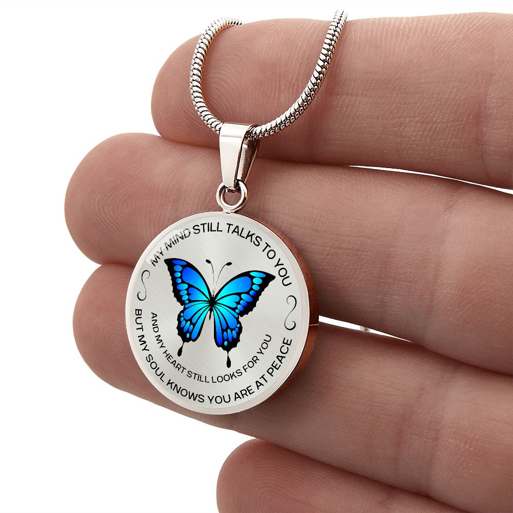 Butterfly Pendant Remembrance Necklace | Loss of Loved One Memorial Gift