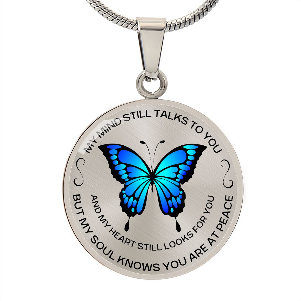 Butterfly Pendant Remembrance Necklace | Loss of Loved One Memorial Gift