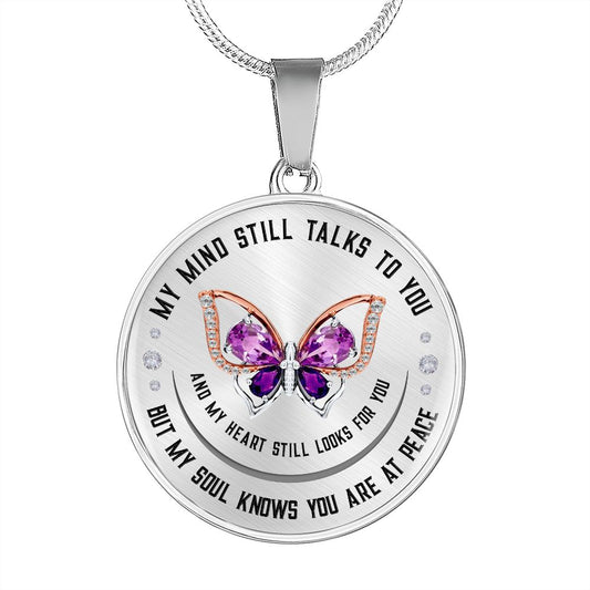 Butterfly Pendant Remembrance Necklace | Loss of Loved One Memorial Gift