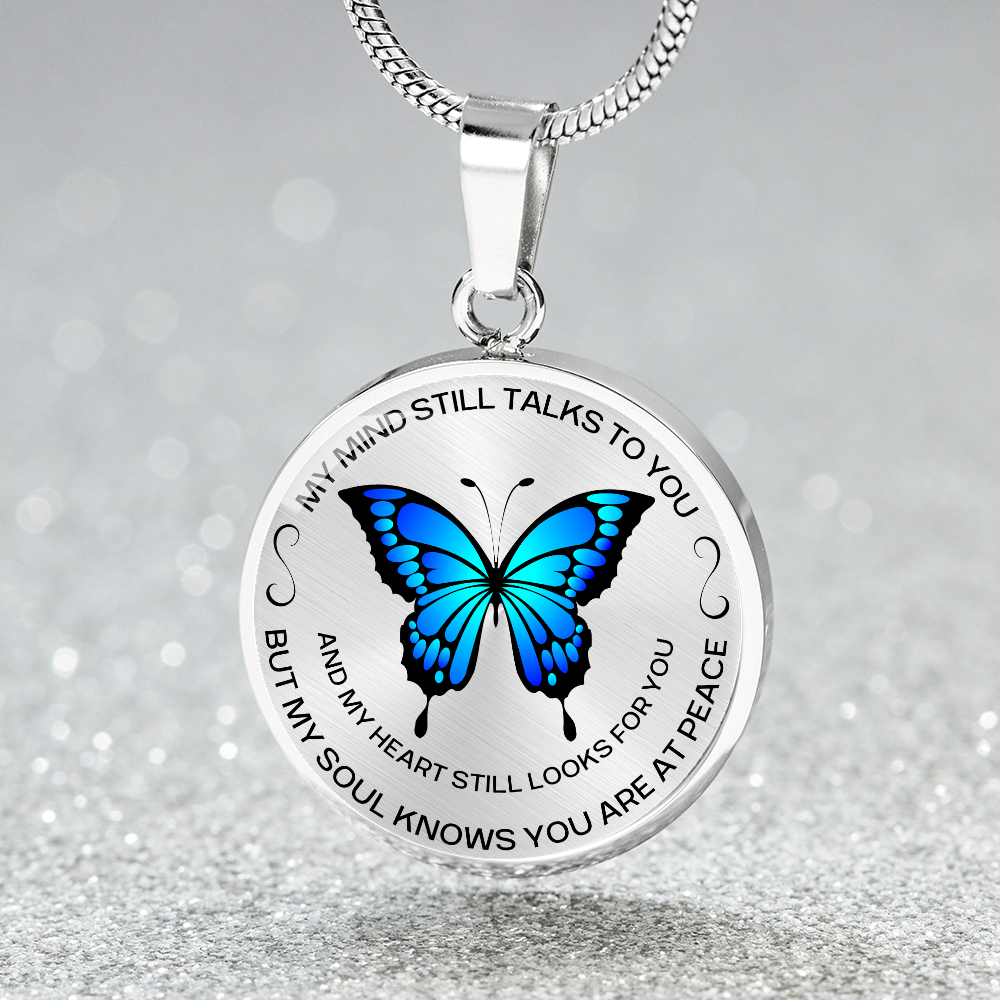 Butterfly Pendant Remembrance Necklace | Loss of Loved One Memorial Gift