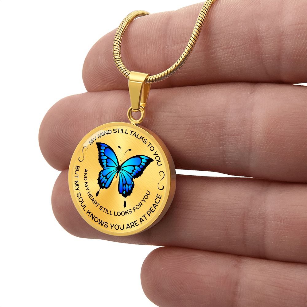 Butterfly Pendant Remembrance Necklace | Loss of Loved One Memorial Gift