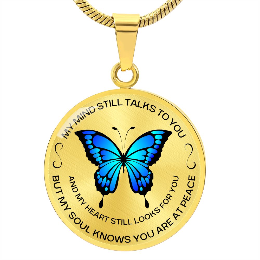 Butterfly Pendant Remembrance Necklace | Loss of Loved One Memorial Gift