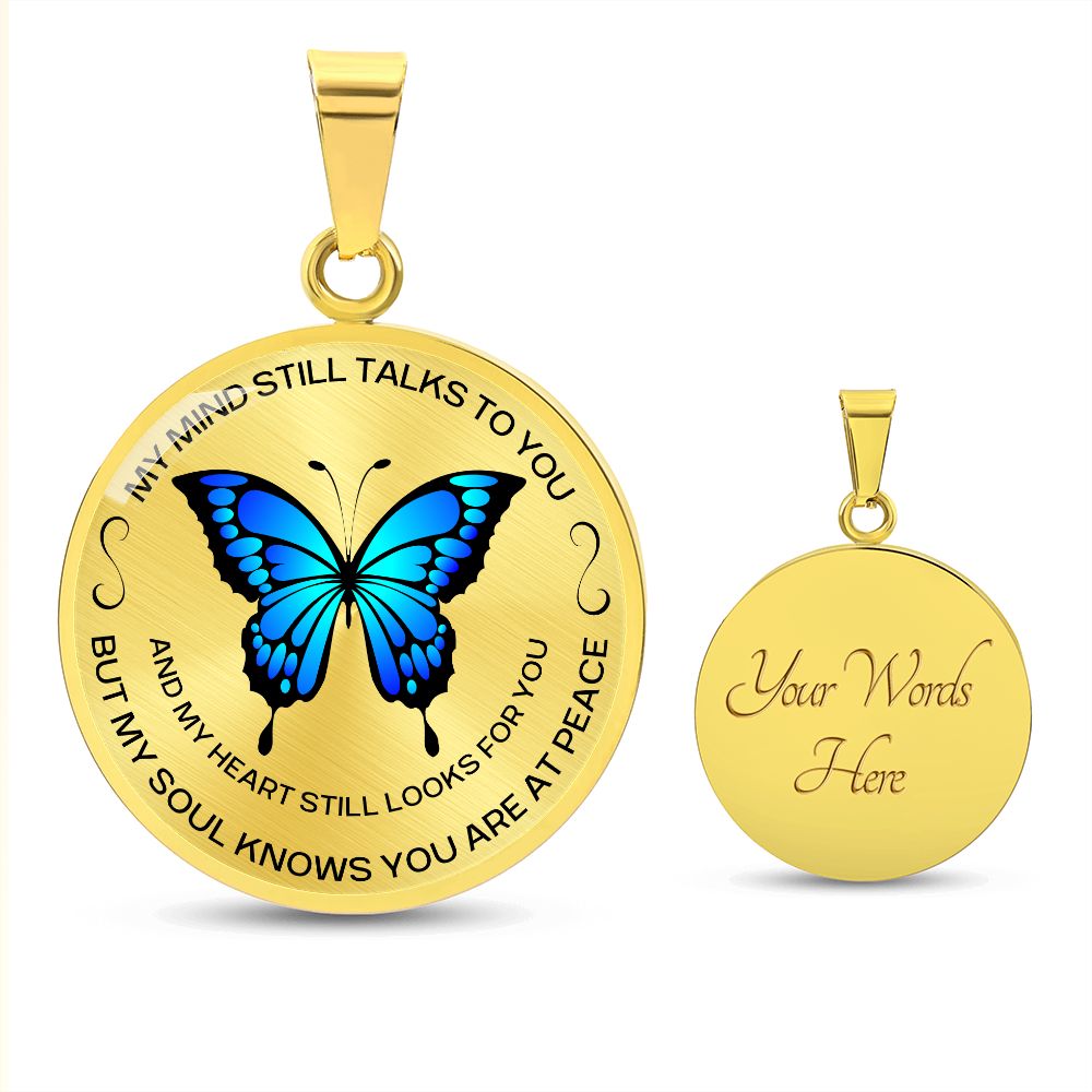 Butterfly Pendant Remembrance Necklace | Loss of Loved One Memorial Gift