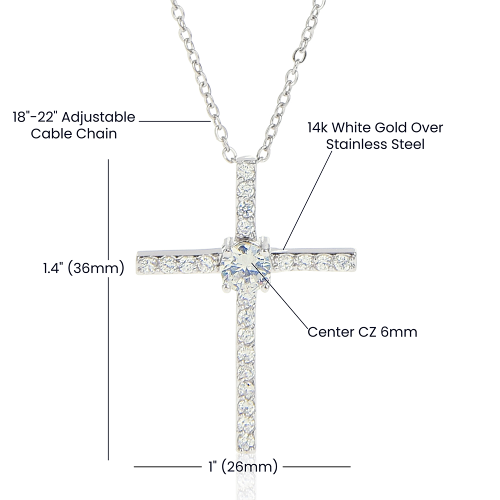 Bonus Mom Gift | Cross Necklace for Step Mom, Boyfriend's Mom, Foster Mom