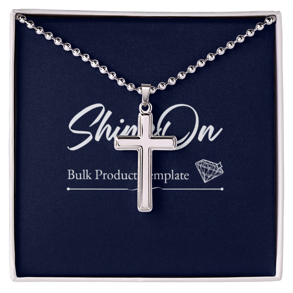 Stainless Seel Cross with Ball Chain TEMPLATE