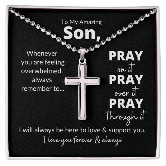 To My Son | Pray Through It | Cross Necklace