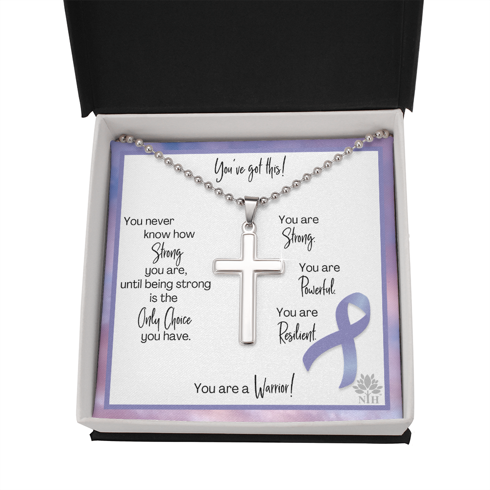 stomach cancer Cross with Ball Chain TEMPLATE