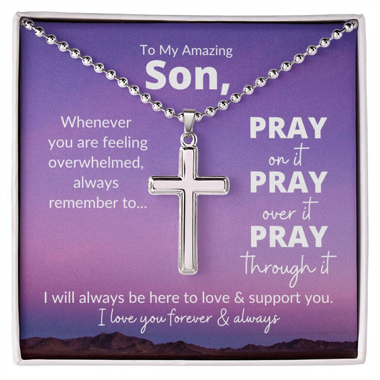 To My Son | Pray Through It | Cross Necklace