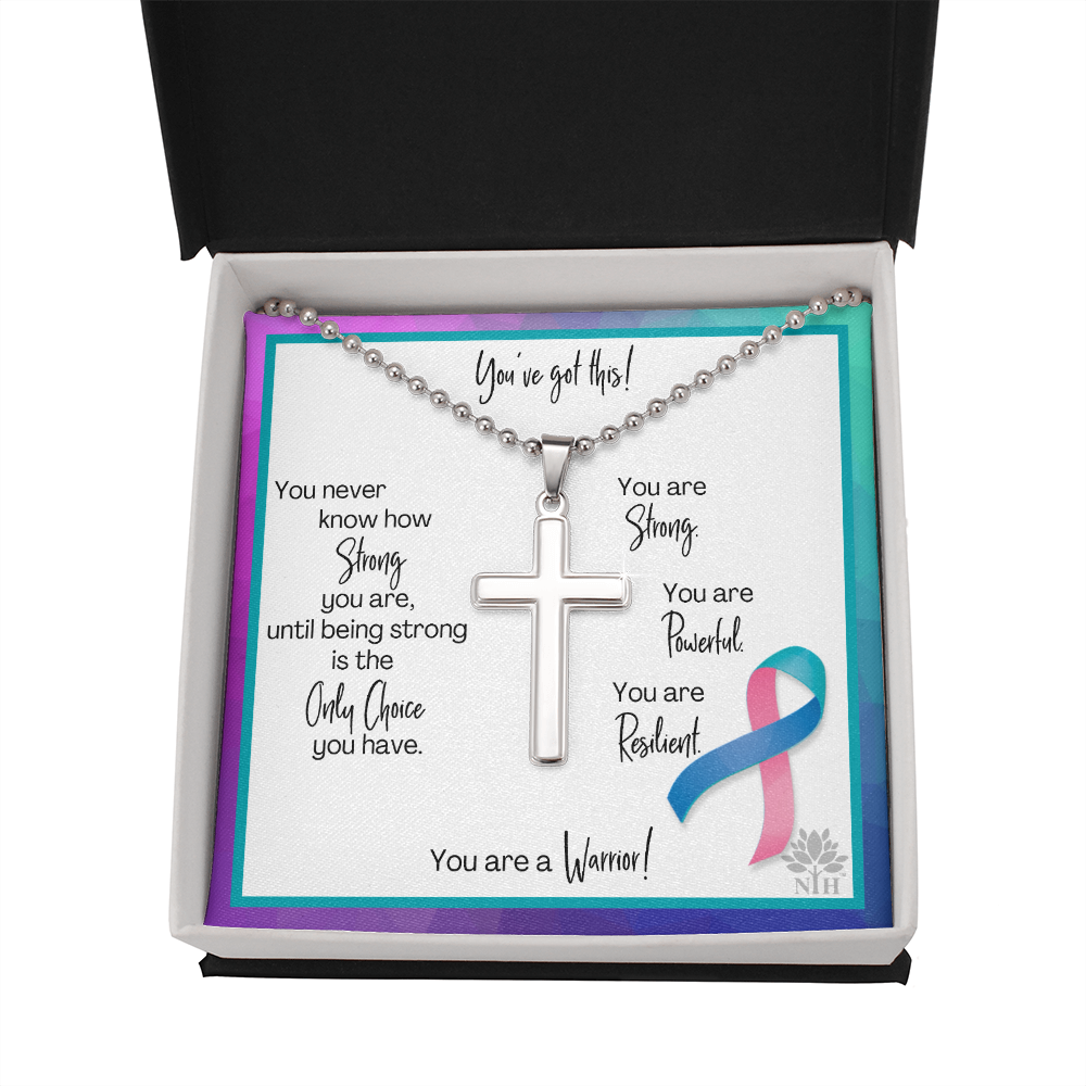 thyroid cancer Cross with Ball Chain TEMPLATE