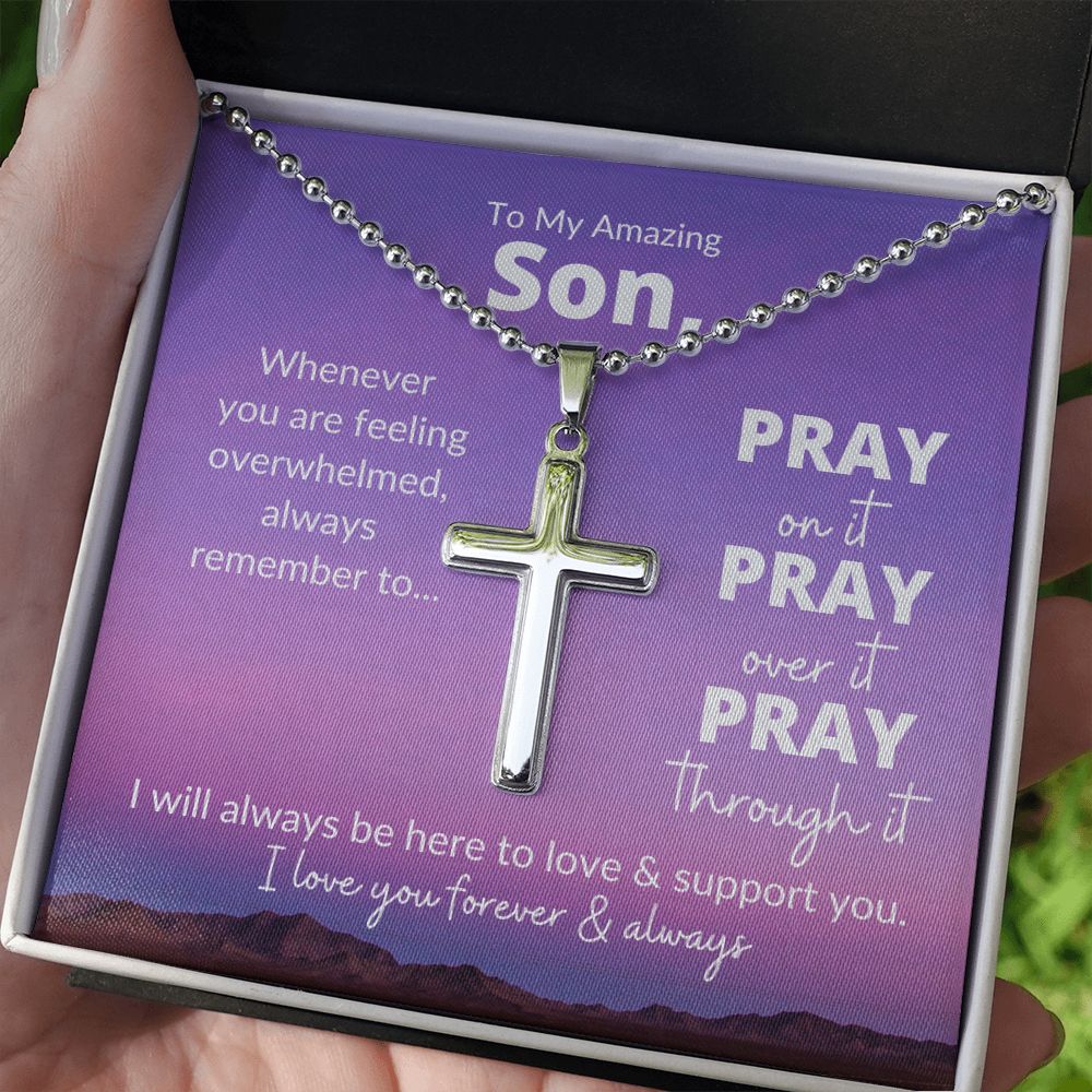 To My Son | Pray Through It | Cross Necklace