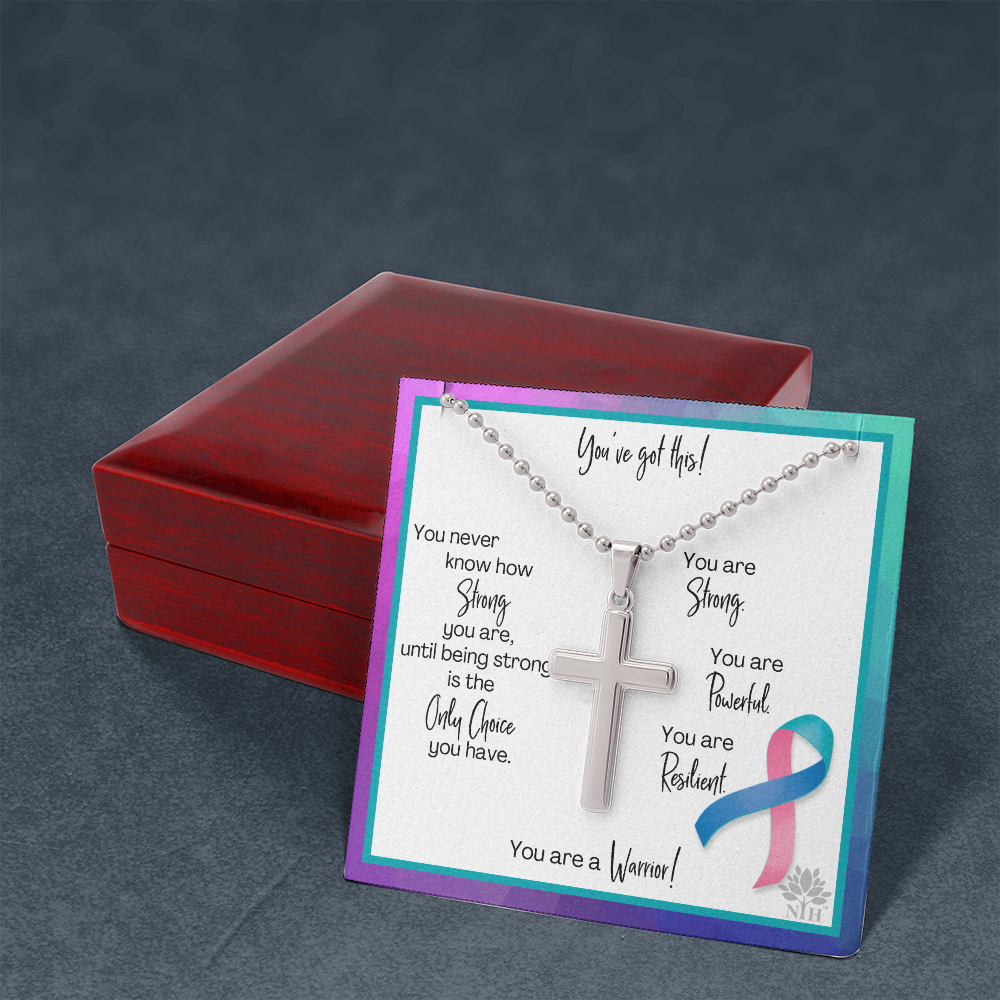 thyroid cancer Cross with Ball Chain TEMPLATE
