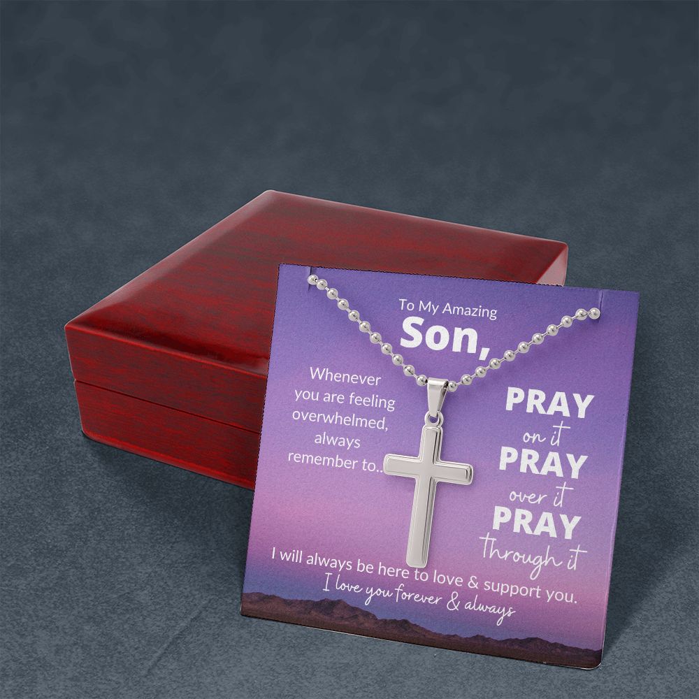 To My Son | Pray Through It | Cross Necklace