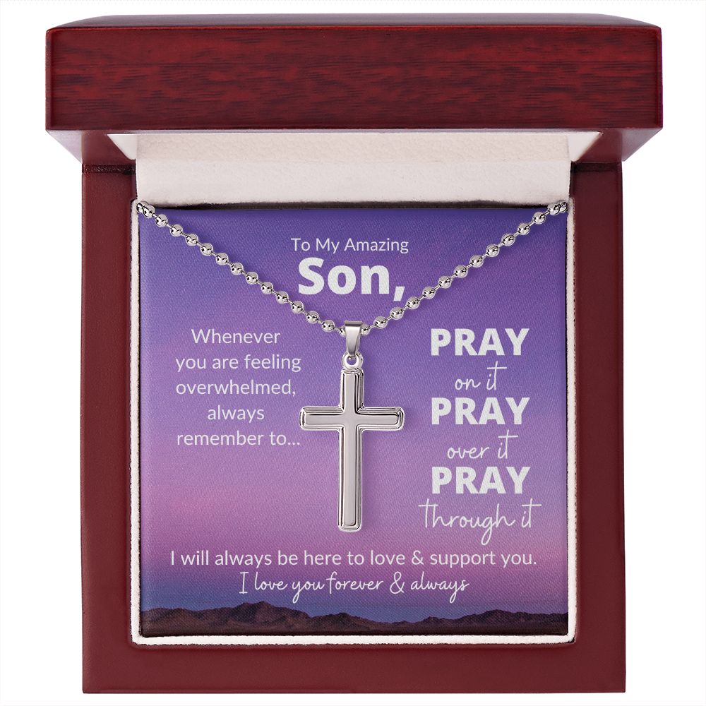 To My Son | Pray Through It | Cross Necklace