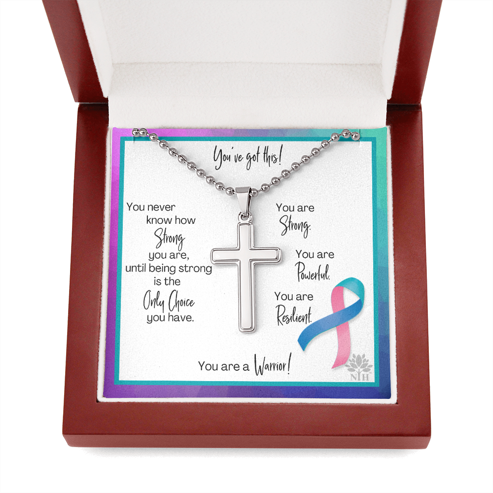 thyroid cancer Cross with Ball Chain TEMPLATE
